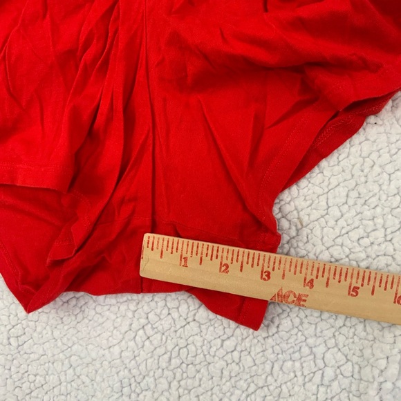 Cacique PJ Pajama Set Cami Top And Short Size 14/16 Red White 100% Cotton Knit - Picture 11 of 15